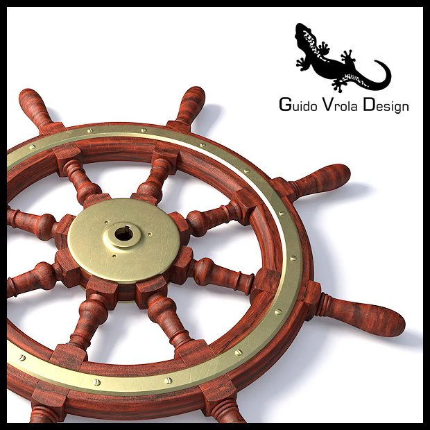 ships steering wheel 3D Model .c4d .max .obj .3ds .fbx .stl .blend 
