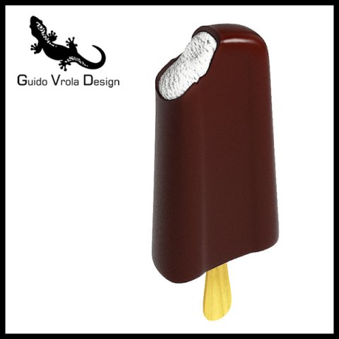 chocolate ice lolly 3D Model .c4d .max .obj .3ds .fbx .stl .blend 