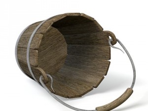old wood bucket 3D Model