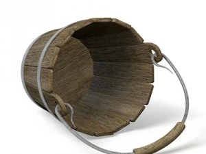 old wood bucket 3D Model