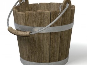 old wood bucket 3D Model