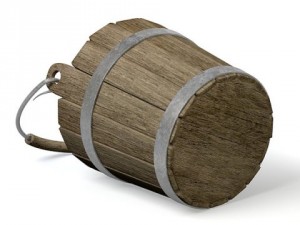 old wood bucket 3D Model