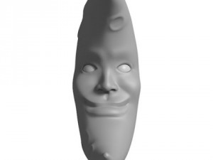 cartoon style moon 3D Model