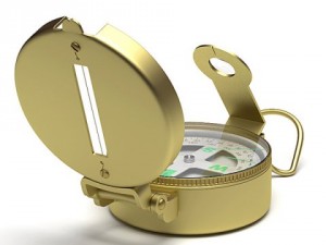 professional brass compass 3D 模型