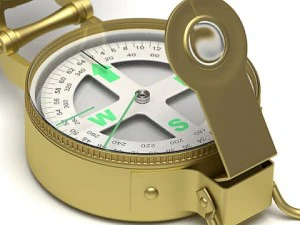 professional brass compass 3D Model