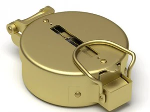 professional brass compass 3D Model