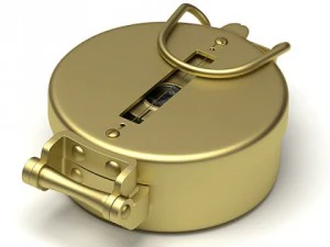professional brass compass 3D Model