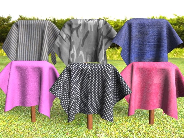 cloth 6pack 3 CG Textures .c4d .max .obj .3ds .fbx .stl .blend 