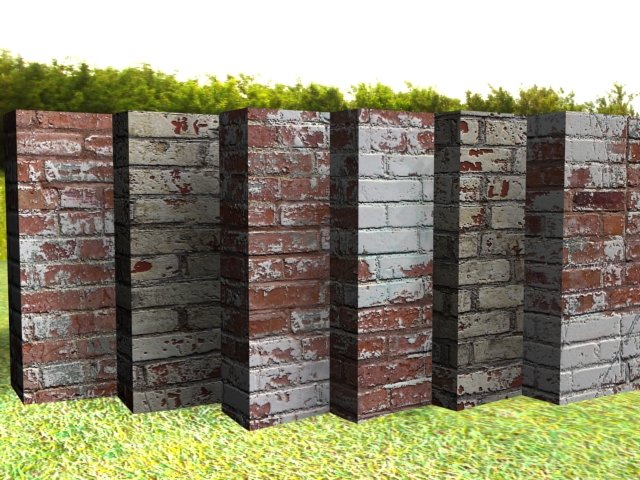 old brick  paint 6pack CG Textures .c4d .max .obj .3ds .fbx .stl .blend 