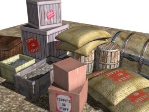 lowpoly boxes 3D Model