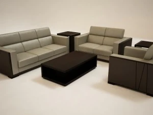 Sitzpl&auml;tze Tische 3D Modell