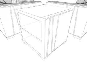 seats  tables 3D Model