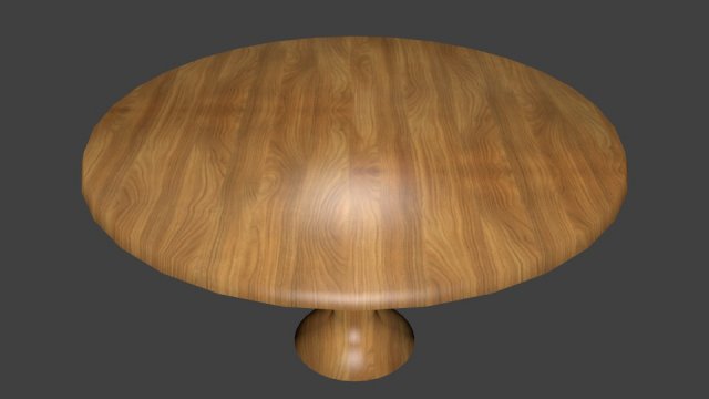 wooden table 3D Модель .c4d .max .obj .3ds .fbx .stl .blend