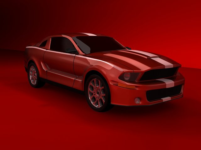 ford mustang shelby gt500 Model 3D .c4d .max .obj .3ds .fbx .stl .blend 