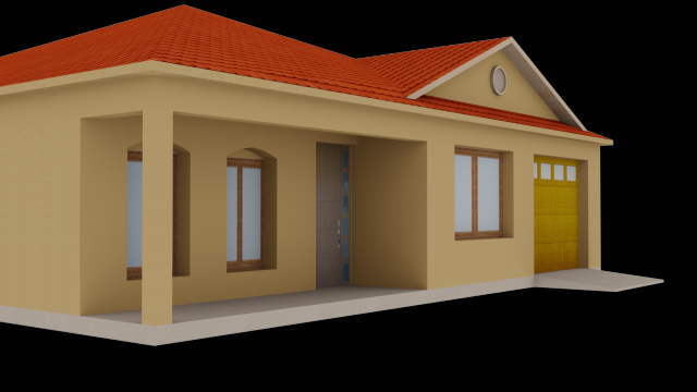 mediterranean house 3D 模型 .c4d .max .obj .3ds .fbx .stl .blend 