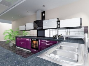 new modern purple kitchen 3Dモデル