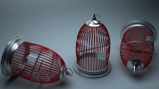 bird cage Model 3D .c4d .max .obj .3ds .fbx .stl .blend