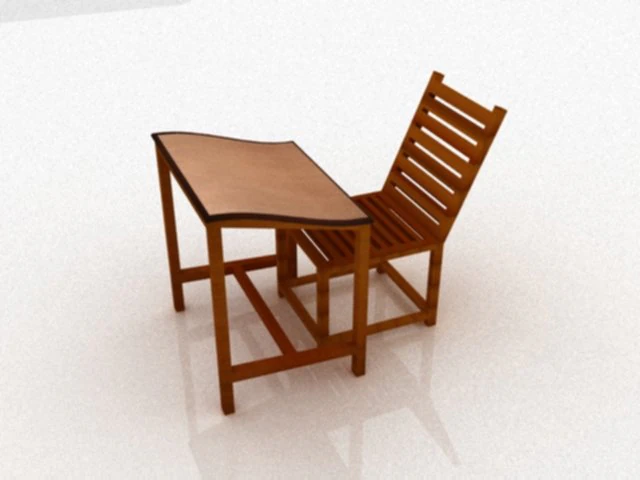 study table 3D Model .c4d .max .obj .3ds .fbx .stl .blend 