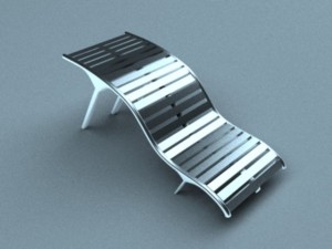 swimming pool chair 3D 模型