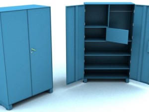 steel almirah Modèle 3D