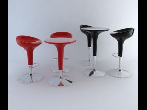 bombo bar stool  table Modelo 3D