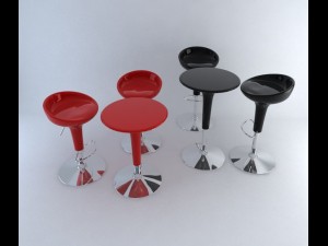 bombo bar stool  table Modelo 3D