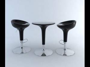 bombo bar stool  table Modelo 3D