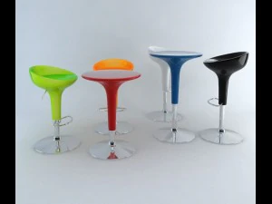 bombo bar stool  table 3D Model