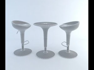 bombo bar stool  table 3D Model