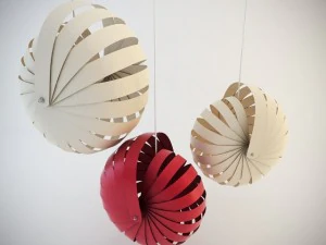 オウム貝のハンギングランプ 3Dモデル