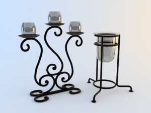 metal candle holder Modelo 3D