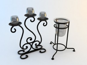 metal candle holder Model 3D