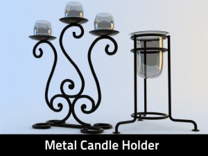metal candle holder Model 3D