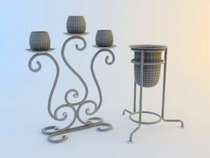 metal candle holder 3D Model