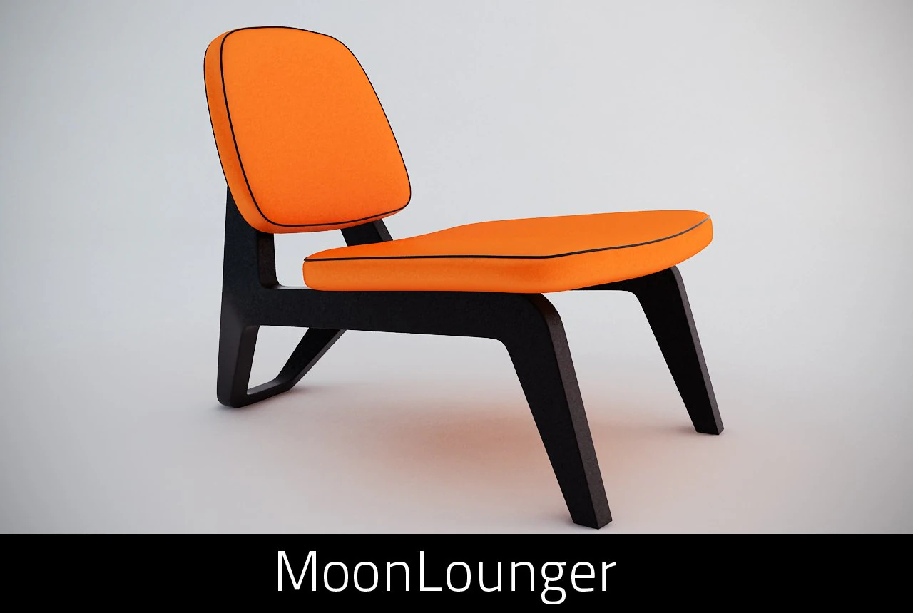 moonlounger chair 3D Model .c4d .max .obj .3ds .fbx .stl .blend 