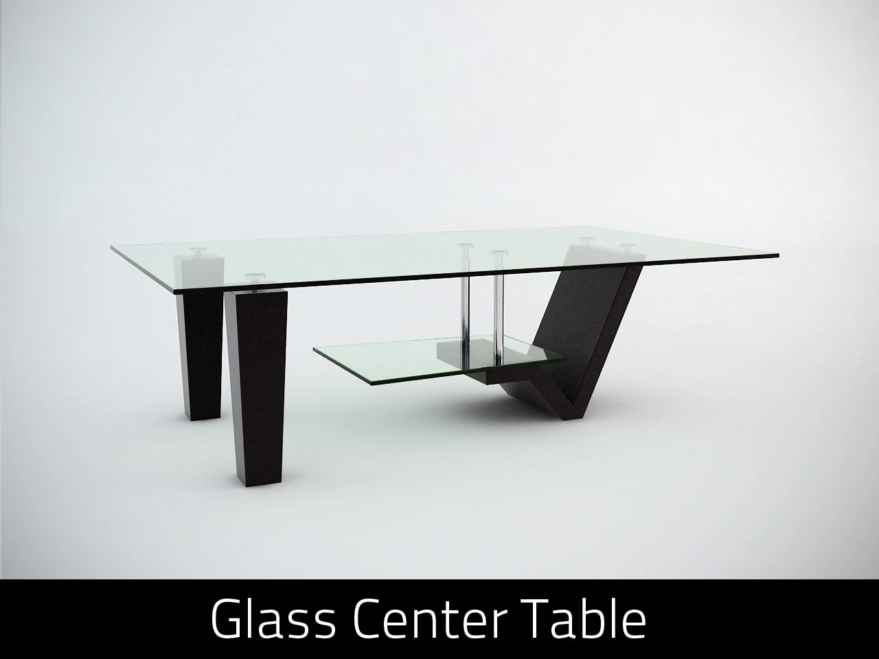glass center table 3D Model .c4d .max .obj .3ds .fbx .stl .blend 