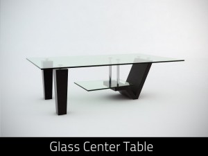 glass center table Modelo 3D