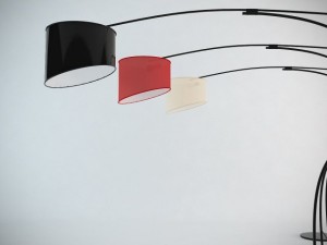 flag floor lamp 3D 模型