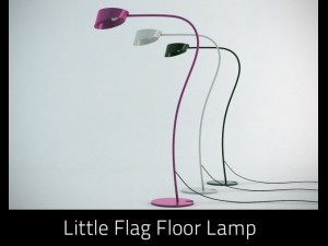 little flag floor lamp 3D Model