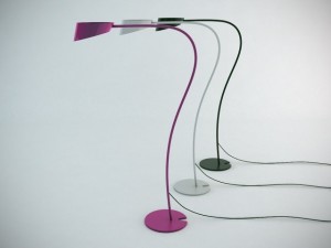 little flag floor lamp 3D Model
