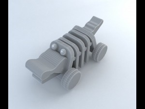 wooden aligator toy Modèle 3D