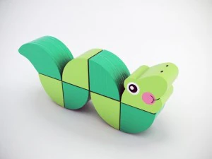 wooden wiggling worm toy 3D Model