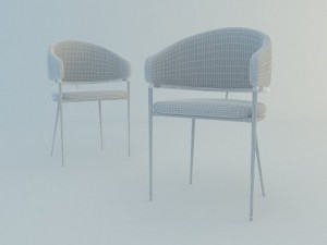 visitor chair 3D 모델