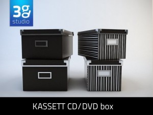 kassett ikea cddvd box Modelo 3D