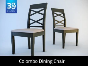 コロンボダイニングチェア 3Dモデル
