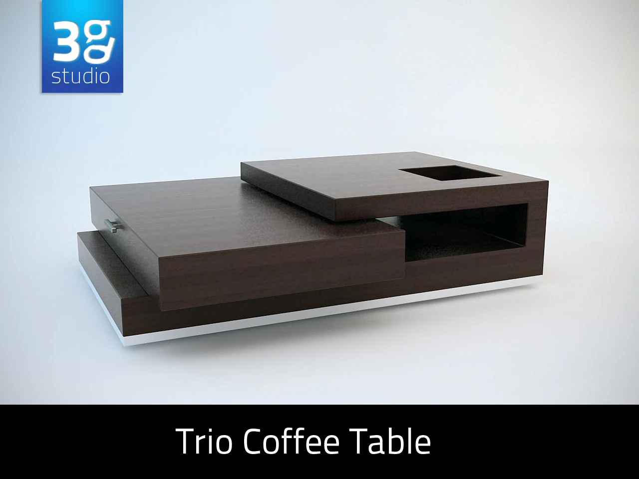 trio contemporary coffee table 3D Model .c4d .max .obj .3ds .fbx .stl .blend 