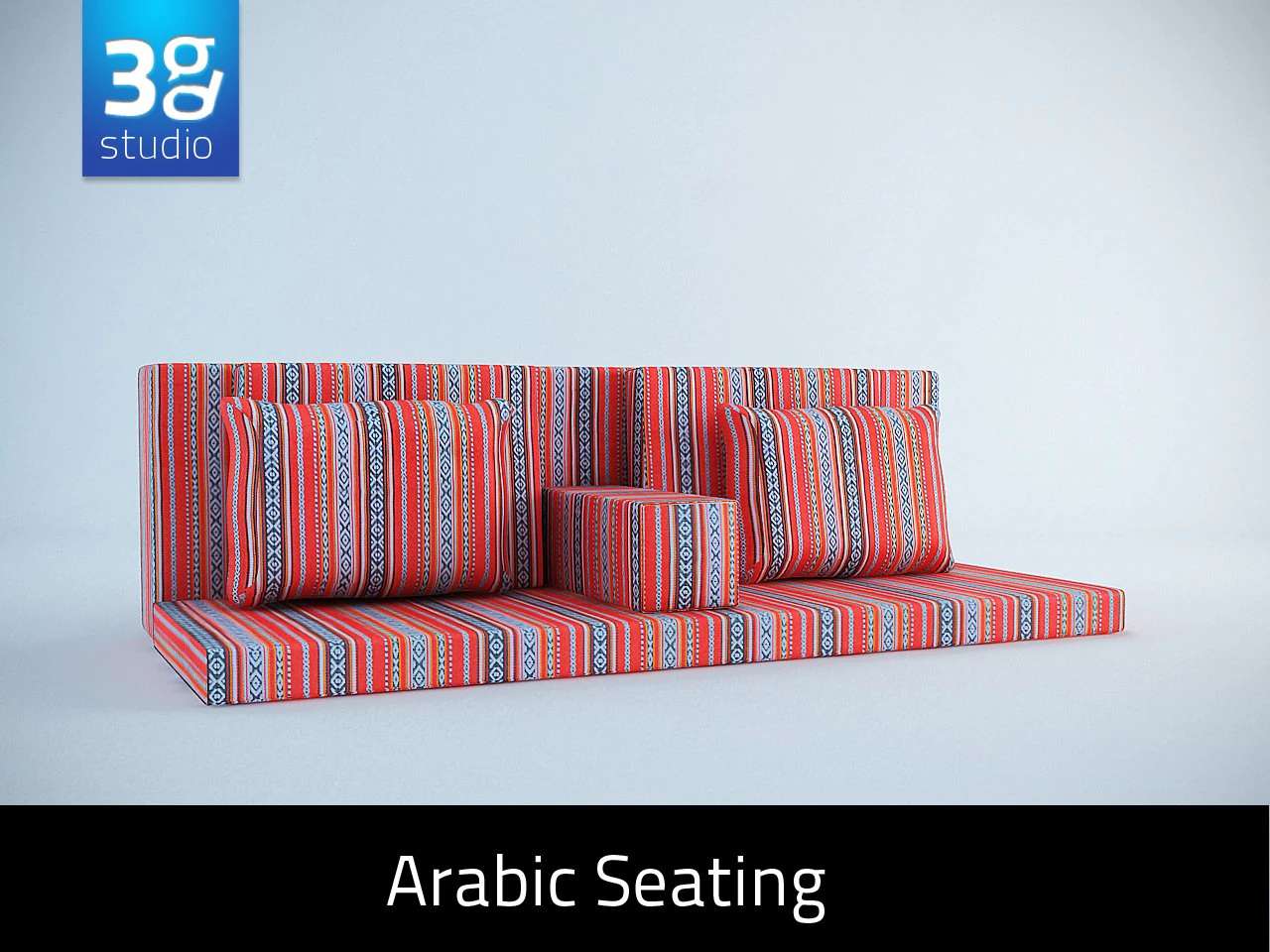 arabic seating 3D Model .c4d .max .obj .3ds .fbx .stl .blend