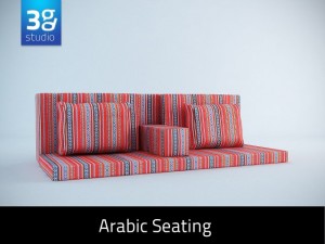 arabic seating Modelo 3D