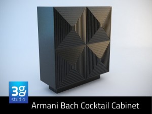armani bach cocktail cabinet Modelo 3D
