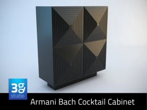 アルマーニバッハのカクテルキャビネット 3Dモデル